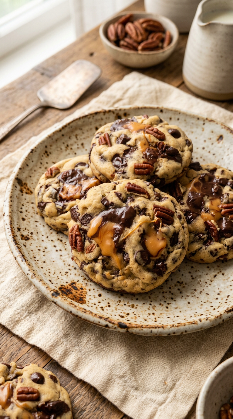 Caramel Pecan Turtle Cookie