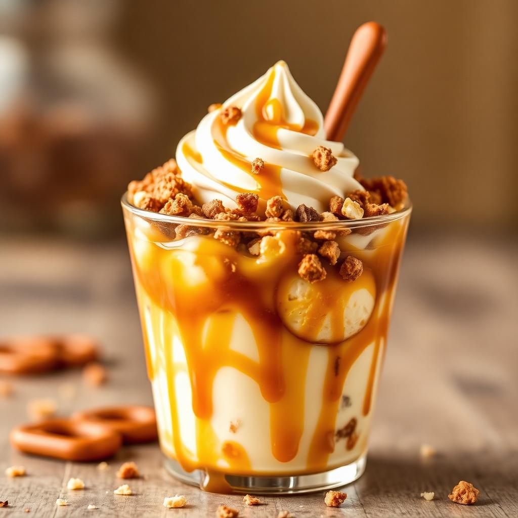 Caramel Crunch Pretzel Sundae